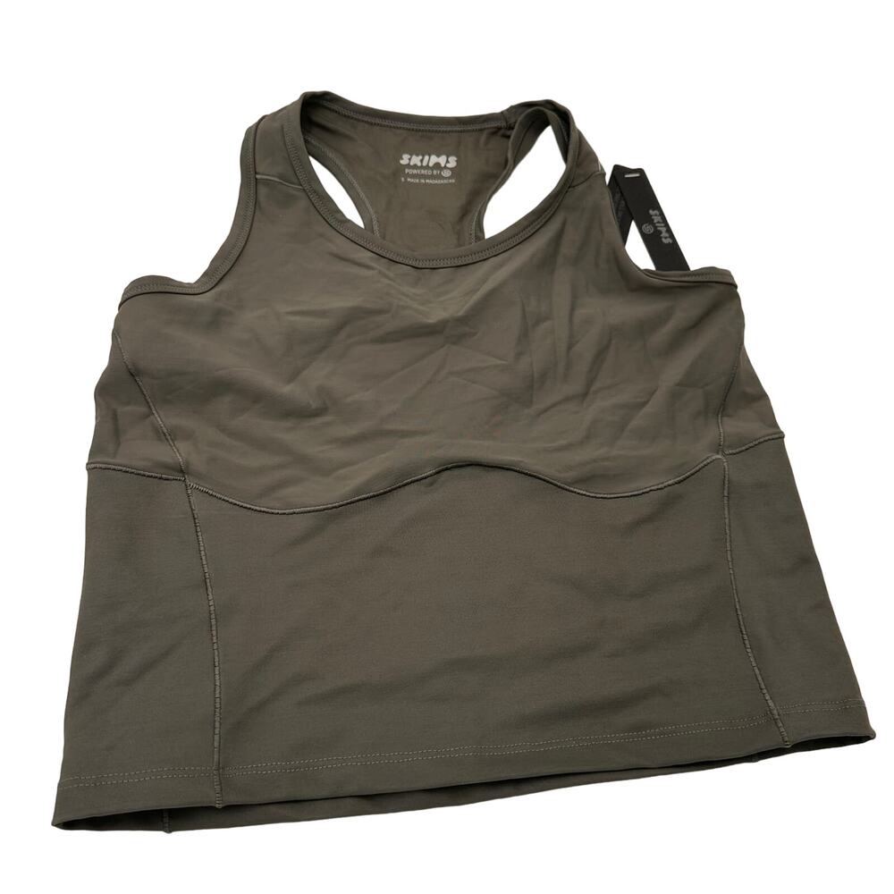 Skims Grey Gun Smoke Racerback Tank Top NWT Size Small